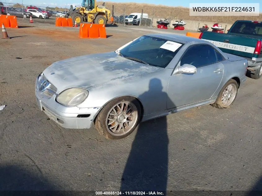 2001 Mercedes-Benz Slk 320 VIN: WDBKK65F21F224631 Lot: 40885124