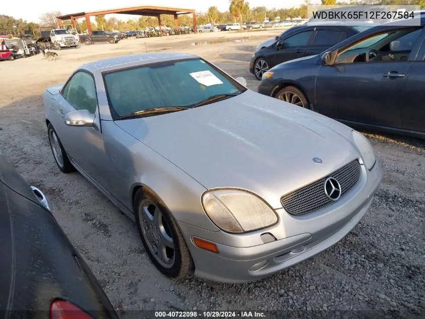 2002 Mercedes-Benz Slk 320 VIN: WDBKK65F12F267584 Lot: 40722098