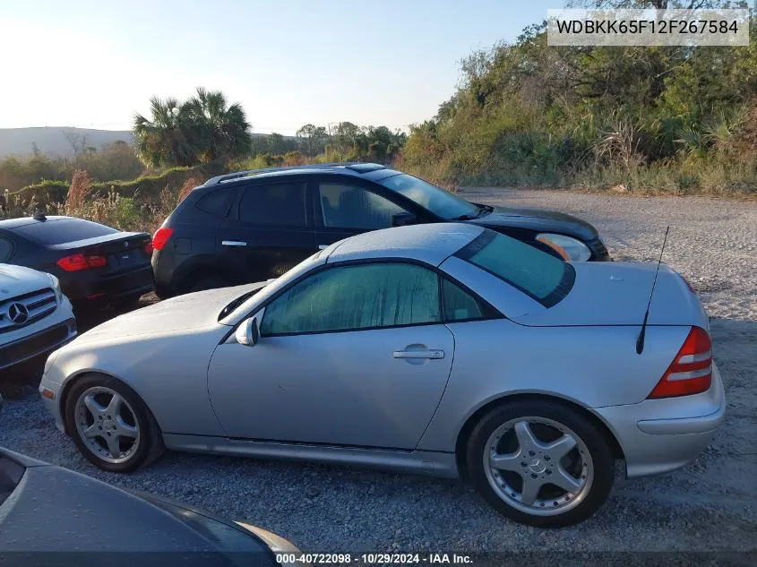 2002 Mercedes-Benz Slk 320 VIN: WDBKK65F12F267584 Lot: 40722098