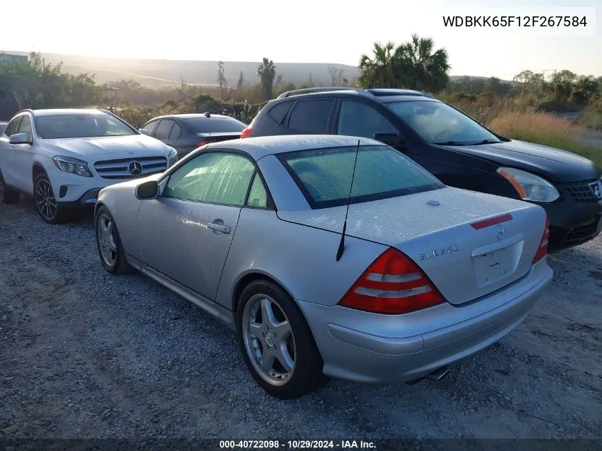 2002 Mercedes-Benz Slk 320 VIN: WDBKK65F12F267584 Lot: 40722098