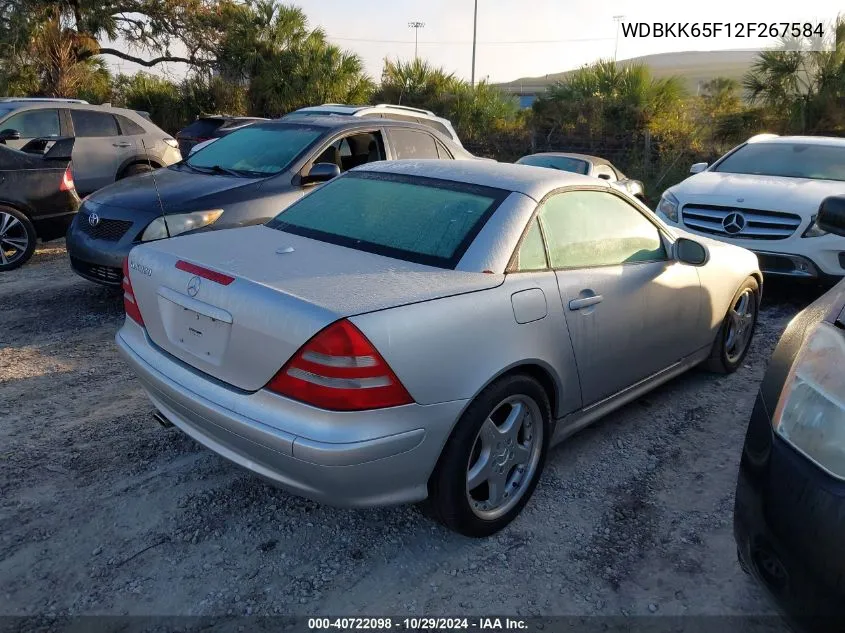 2002 Mercedes-Benz Slk 320 VIN: WDBKK65F12F267584 Lot: 40722098