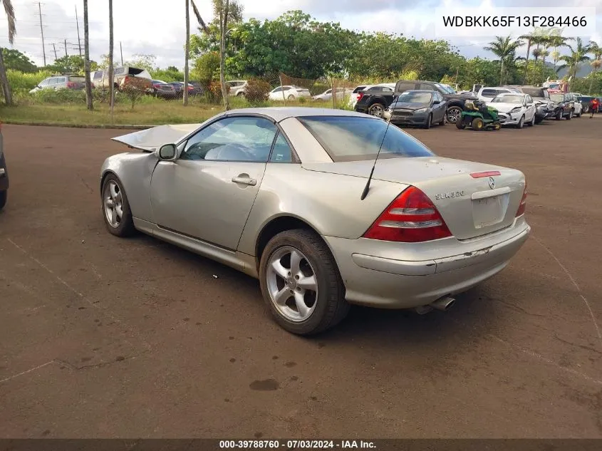 2003 Mercedes-Benz Slk 320 VIN: WDBKK65F13F284466 Lot: 39788760