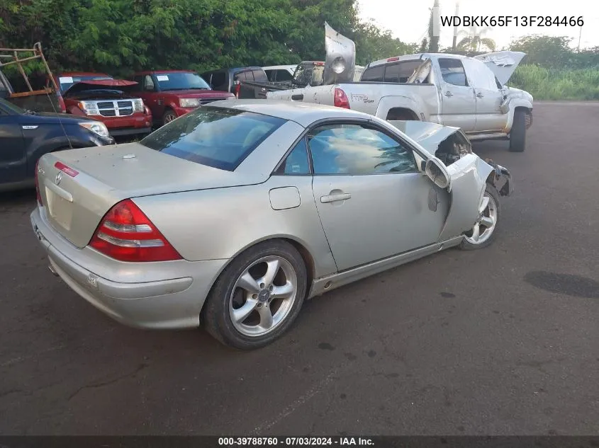 2003 Mercedes-Benz Slk 320 VIN: WDBKK65F13F284466 Lot: 39788760