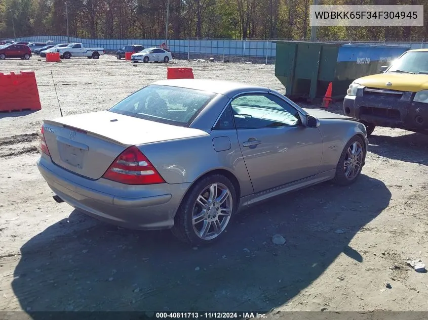 2004 Mercedes-Benz Slk 320 Sp Edition VIN: WDBKK65F34F304945 Lot: 40811713