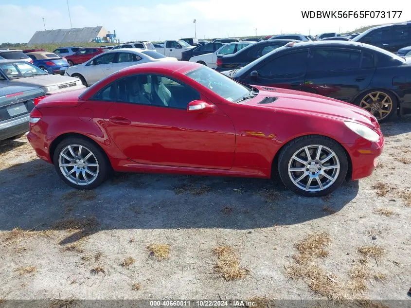 2005 Mercedes-Benz Slk 350 VIN: WDBWK56F65F073177 Lot: 40660011