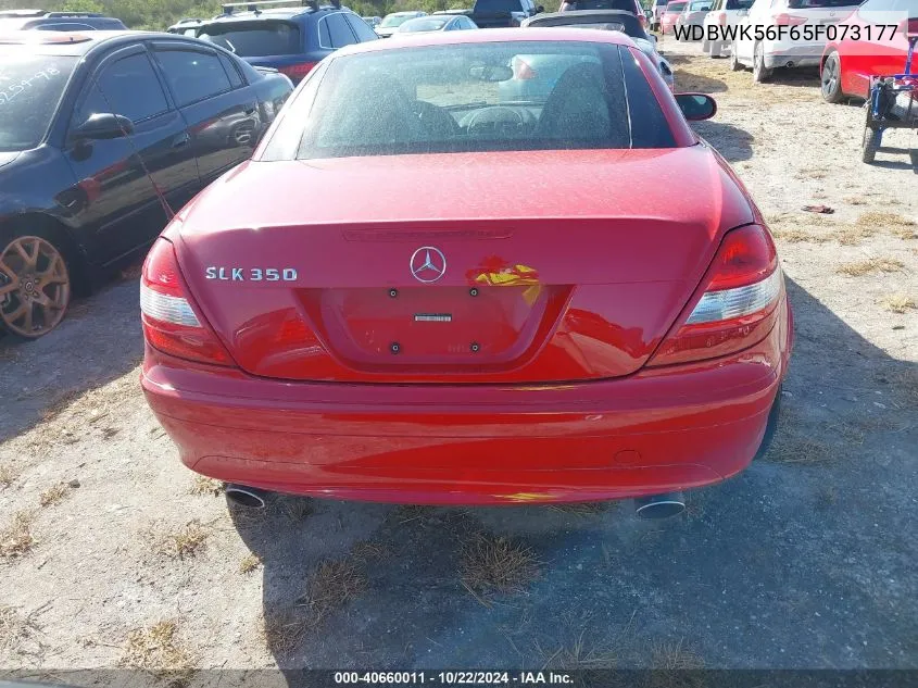 2005 Mercedes-Benz Slk 350 VIN: WDBWK56F65F073177 Lot: 40660011