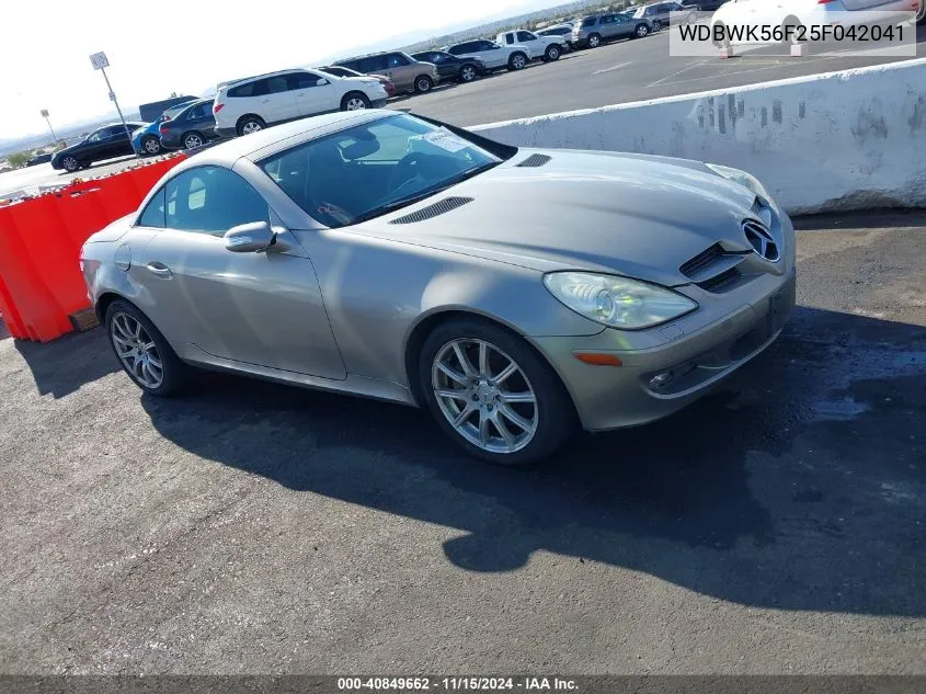 2005 Mercedes-Benz Slk 350 VIN: WDBWK56F25F042041 Lot: 40849662