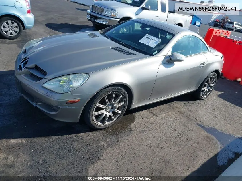 2005 Mercedes-Benz Slk 350 VIN: WDBWK56F25F042041 Lot: 40849662