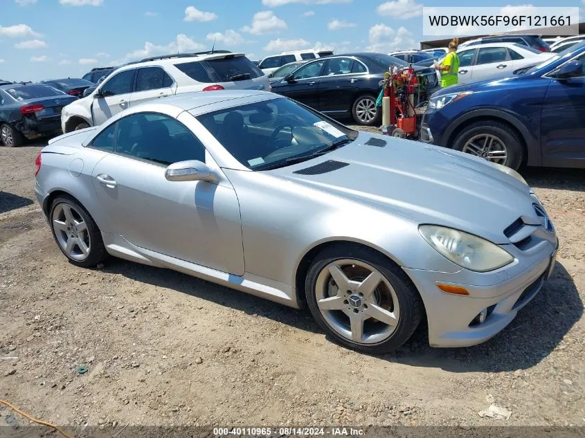 2006 Mercedes-Benz Slk 350 VIN: WDBWK56F96F121661 Lot: 40110965