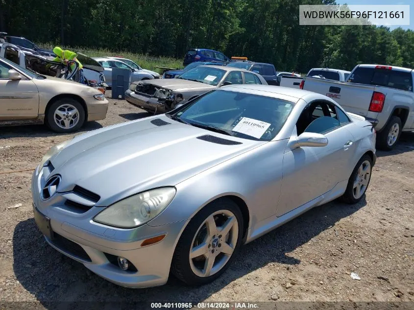 2006 Mercedes-Benz Slk 350 VIN: WDBWK56F96F121661 Lot: 40110965