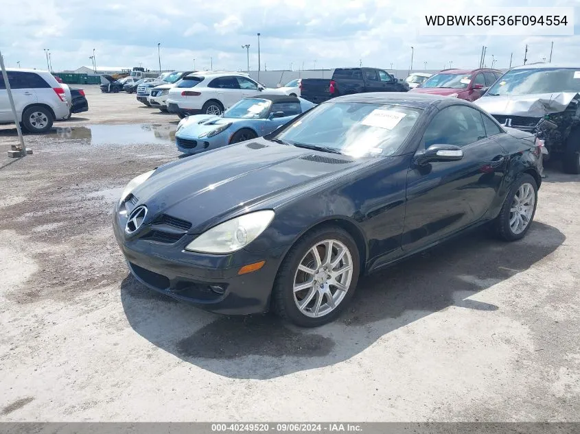 2006 Mercedes-Benz Slk 350 VIN: WDBWK56F36F094554 Lot: 40249520