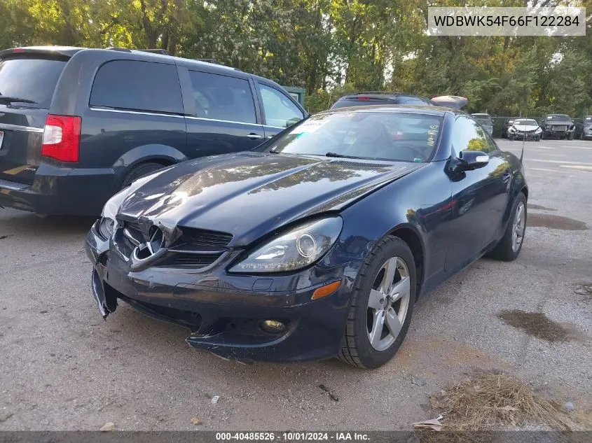 2006 Mercedes-Benz Slk 280 VIN: WDBWK54F66F122284 Lot: 40485526