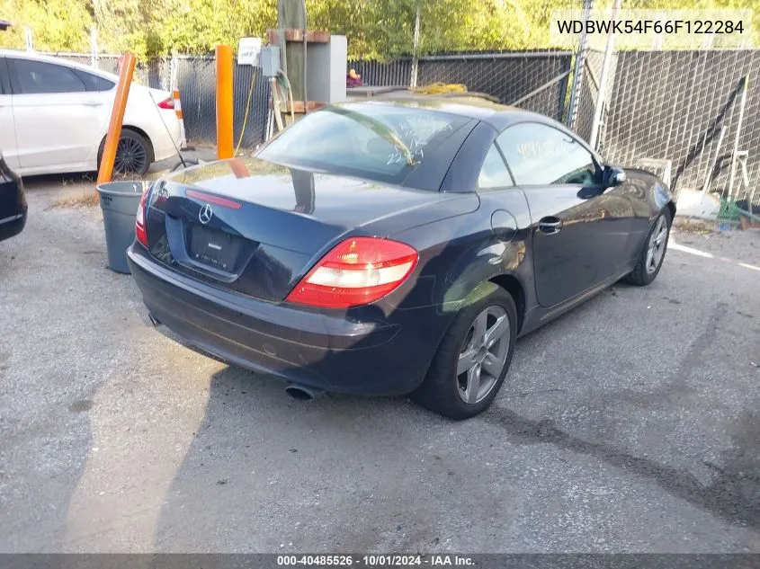 2006 Mercedes-Benz Slk 280 VIN: WDBWK54F66F122284 Lot: 40485526