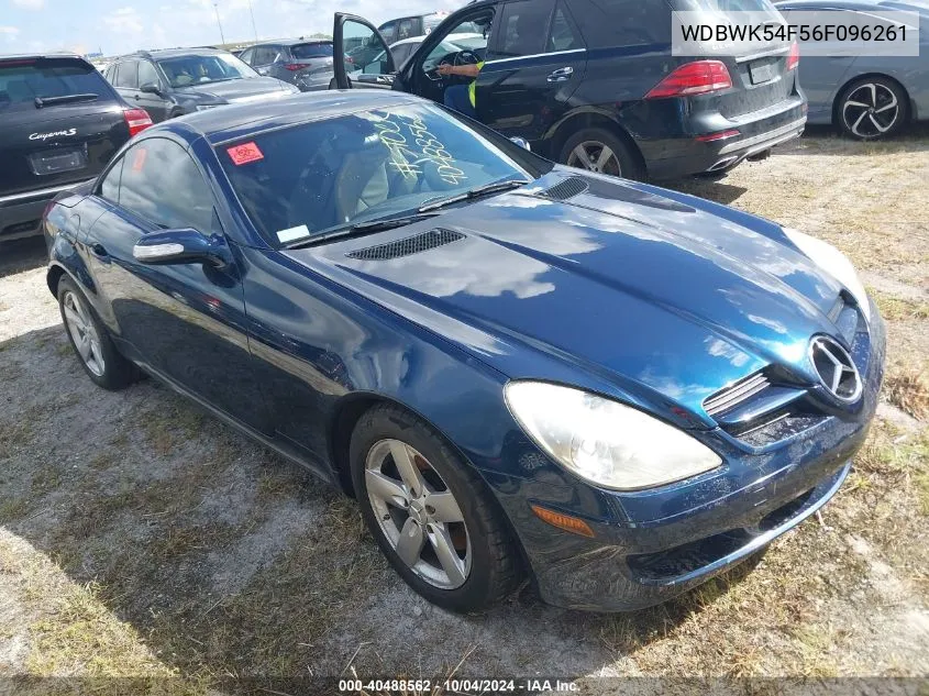 2006 Mercedes-Benz Slk 280 VIN: WDBWK54F56F096261 Lot: 40488562