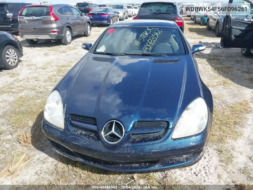 2006 Mercedes-Benz Slk 280 VIN: WDBWK54F56F096261 Lot: 40488562