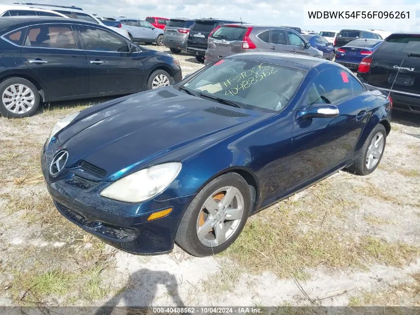 2006 Mercedes-Benz Slk 280 VIN: WDBWK54F56F096261 Lot: 40488562