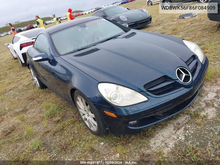 2006 Mercedes-Benz Slk 350 VIN: WDBWK56F86F084909 Lot: 40531977