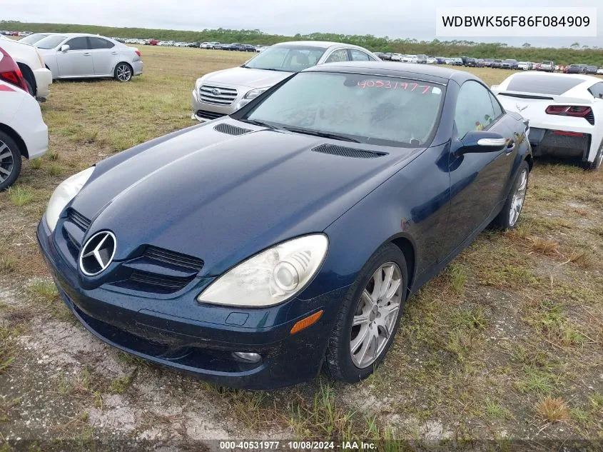 2006 Mercedes-Benz Slk 350 VIN: WDBWK56F86F084909 Lot: 40531977