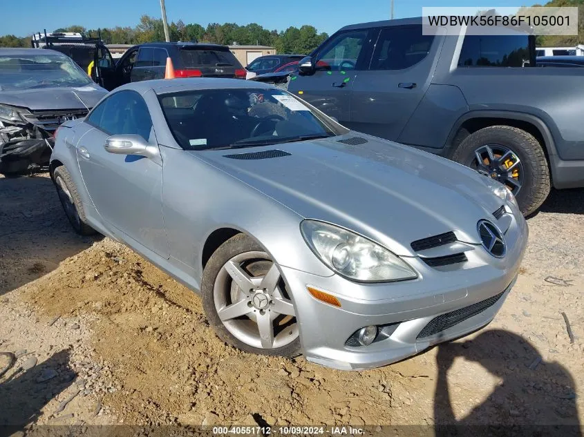 2006 Mercedes-Benz Slk 350 VIN: WDBWK56F86F105001 Lot: 40551712