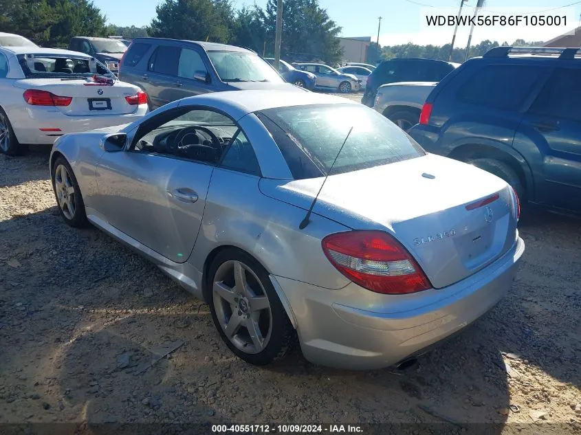 2006 Mercedes-Benz Slk 350 VIN: WDBWK56F86F105001 Lot: 40551712