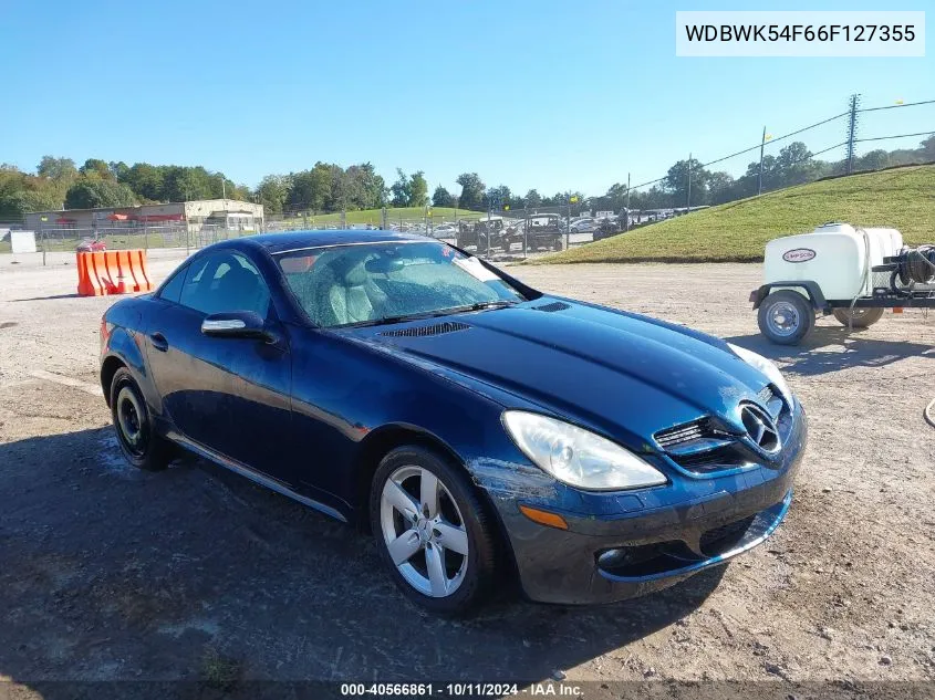 2006 Mercedes-Benz Slk 280 VIN: WDBWK54F66F127355 Lot: 40566861