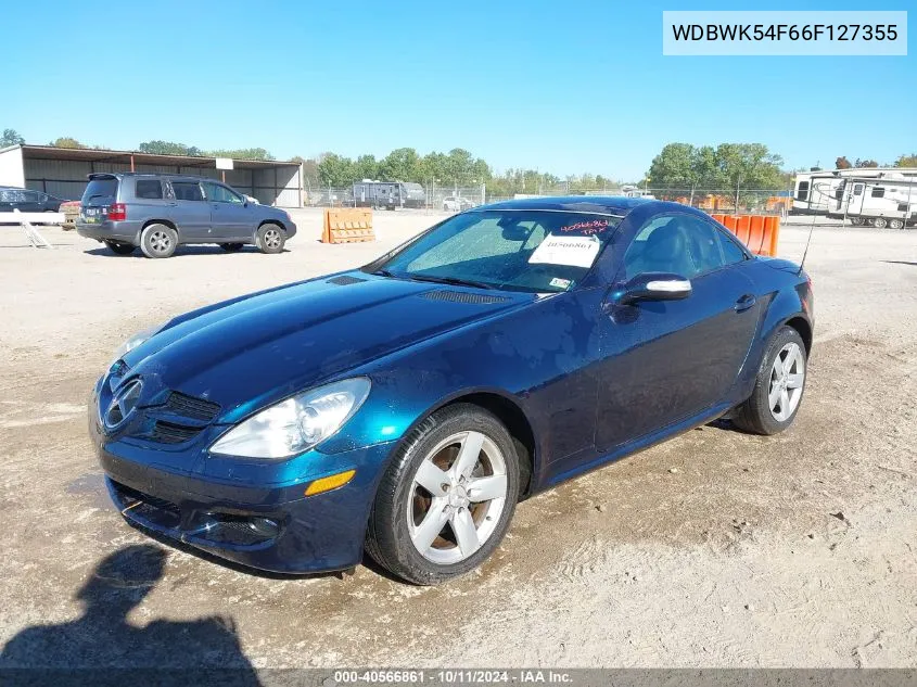 2006 Mercedes-Benz Slk 280 VIN: WDBWK54F66F127355 Lot: 40566861