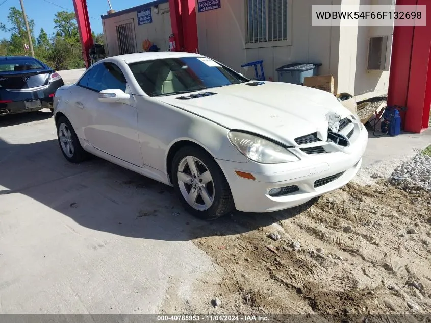 2006 Mercedes-Benz Slk 280 VIN: WDBWK54F66F132698 Lot: 40765953