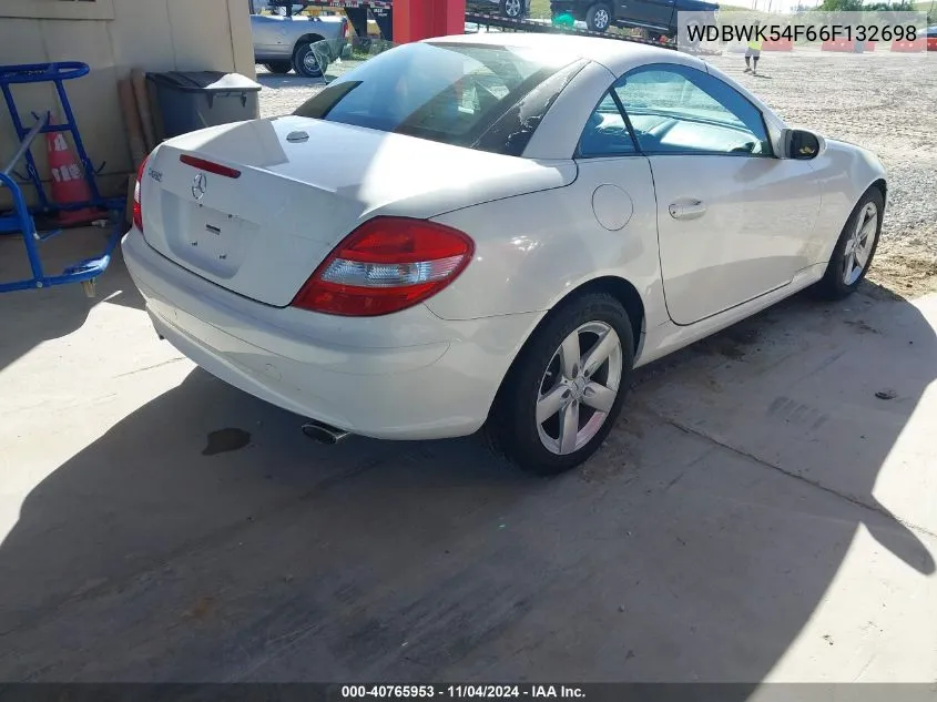 2006 Mercedes-Benz Slk 280 VIN: WDBWK54F66F132698 Lot: 40765953