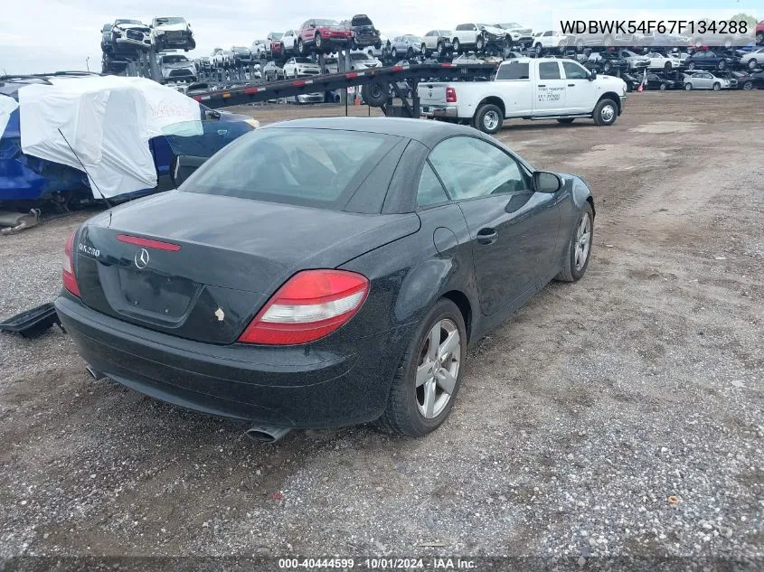 2007 Mercedes-Benz Slk 280 VIN: WDBWK54F67F134288 Lot: 40444599