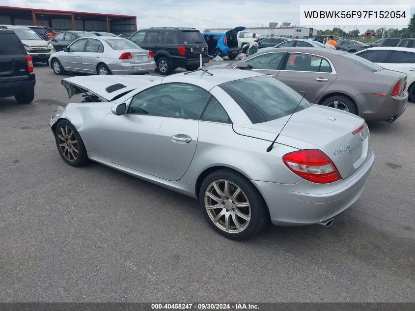 2007 Mercedes-Benz Slk 350 VIN: WDBWK56F97F152054 Lot: 40458247