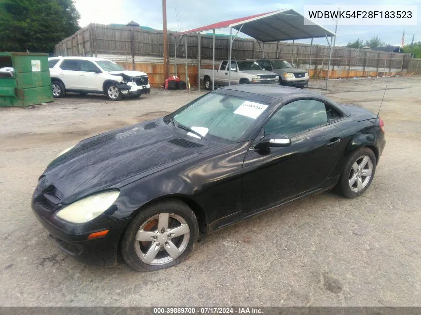 2008 Mercedes-Benz Slk 280 VIN: WDBWK54F28F183523 Lot: 39889700