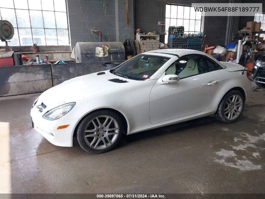 2008 Mercedes-Benz Slk 280 VIN: WDBWK54F88F189777 Lot: 39897065