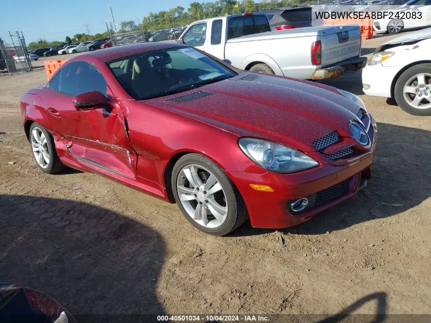 2011 Mercedes-Benz Slk 300 VIN: WDBWK5EA8BF242083 Lot: 40501034