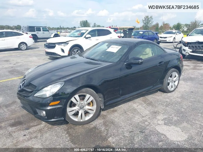 2011 Mercedes-Benz Slk 300 VIN: WDBWK5EA7BF234685 Lot: 40627787