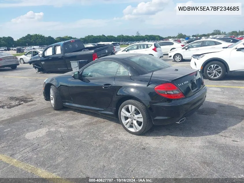 2011 Mercedes-Benz Slk 300 VIN: WDBWK5EA7BF234685 Lot: 40627787