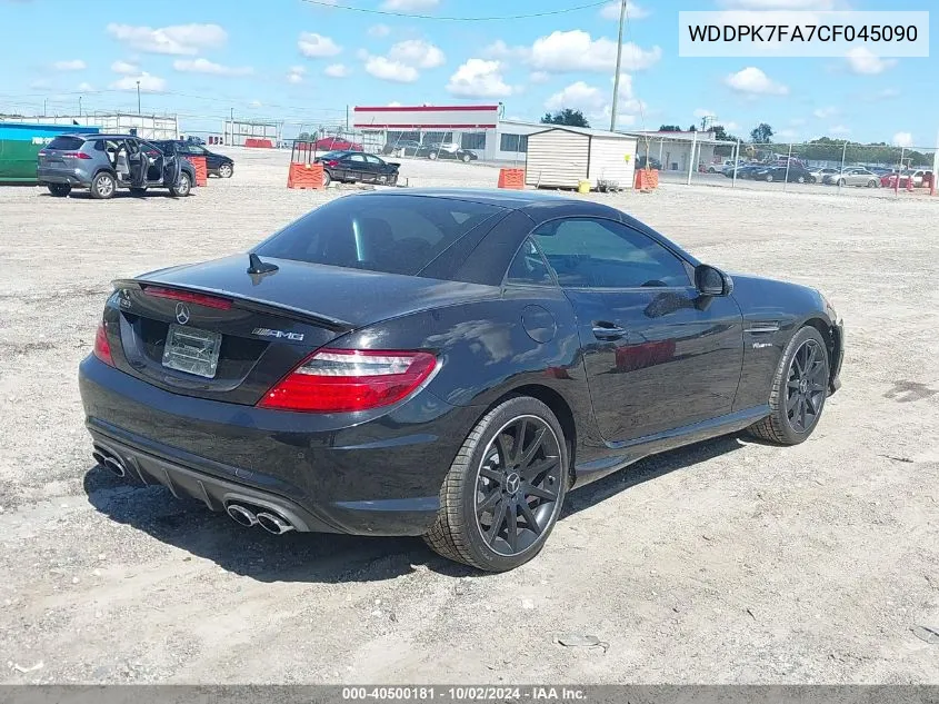 2012 Mercedes-Benz Slk 55 Amg VIN: WDDPK7FA7CF045090 Lot: 40500181