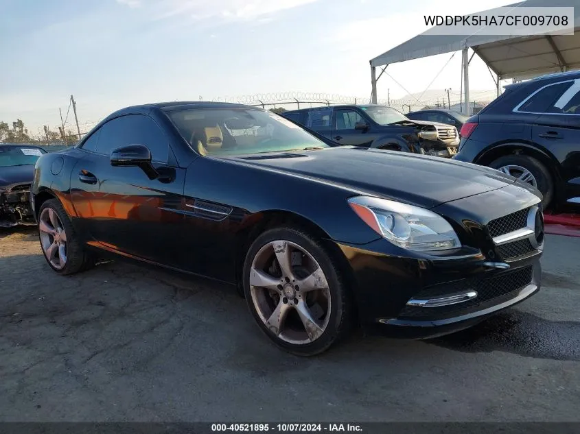 2012 Mercedes-Benz Slk 350 350 VIN: WDDPK5HA7CF009708 Lot: 40521895