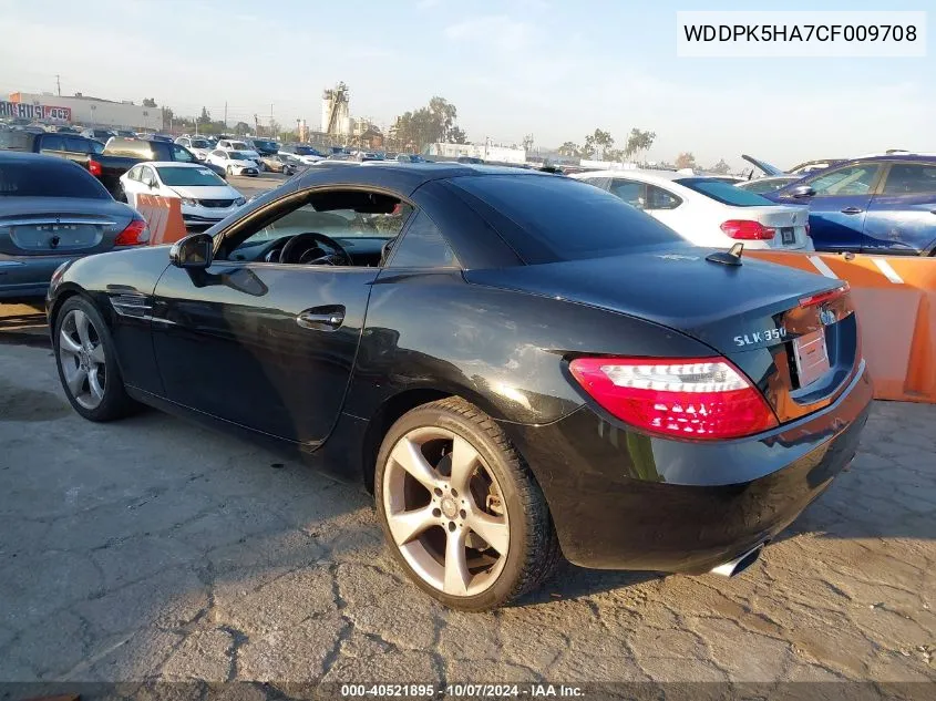 2012 Mercedes-Benz Slk 350 350 VIN: WDDPK5HA7CF009708 Lot: 40521895