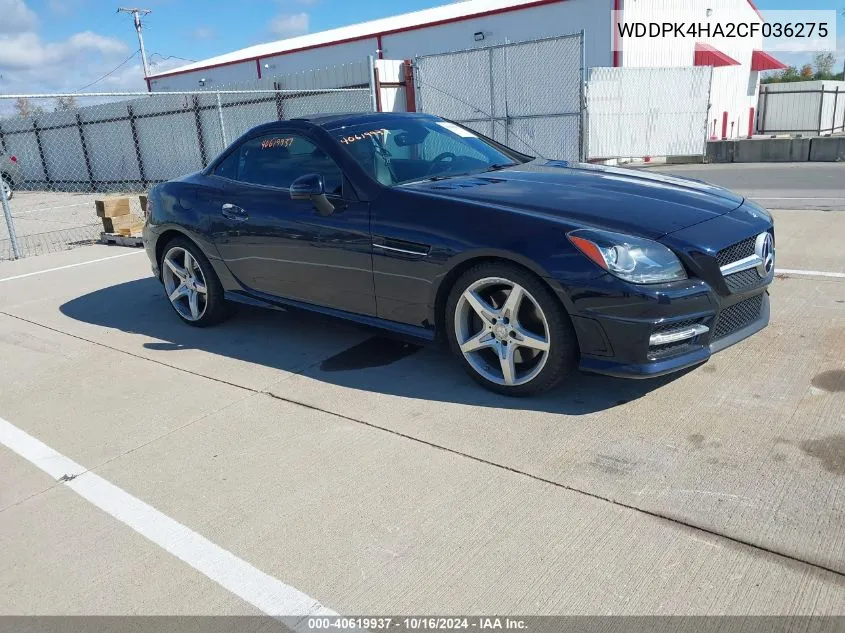 2012 Mercedes-Benz Slk 250 VIN: WDDPK4HA2CF036275 Lot: 40619937