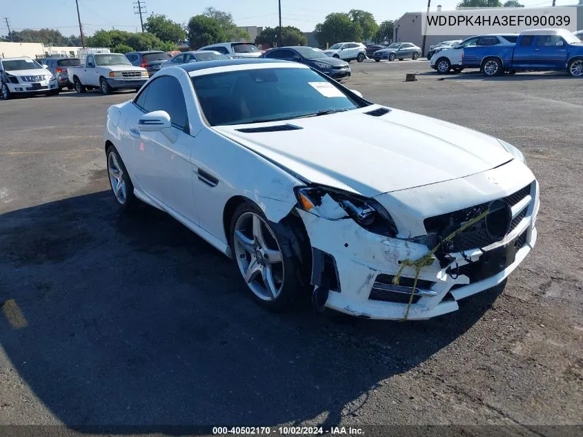 2014 Mercedes-Benz Slk 250 VIN: WDDPK4HA3EF090039 Lot: 40502170