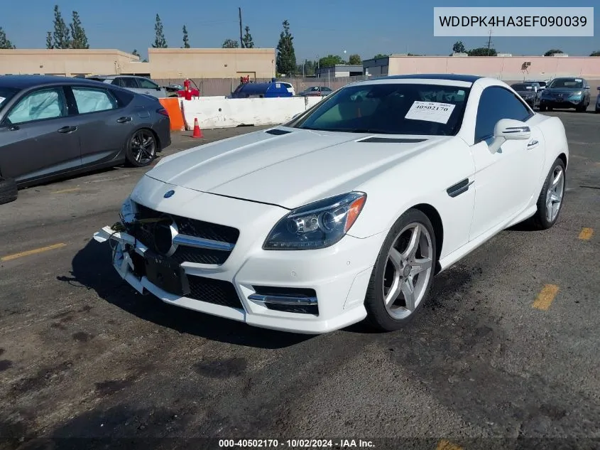 2014 Mercedes-Benz Slk 250 VIN: WDDPK4HA3EF090039 Lot: 40502170