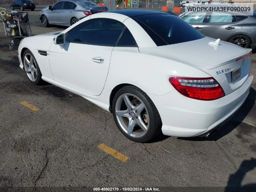 2014 Mercedes-Benz Slk 250 VIN: WDDPK4HA3EF090039 Lot: 40502170