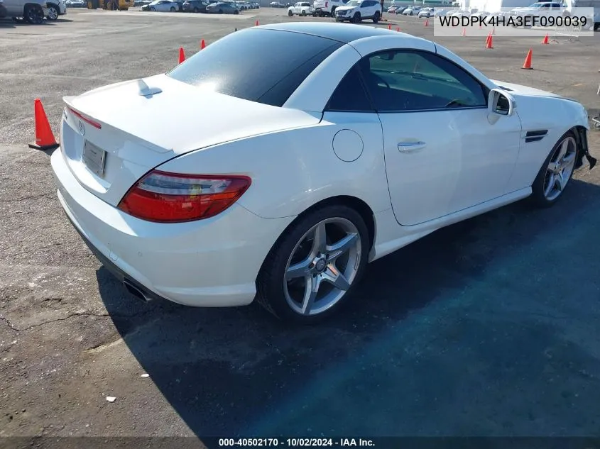 2014 Mercedes-Benz Slk 250 VIN: WDDPK4HA3EF090039 Lot: 40502170