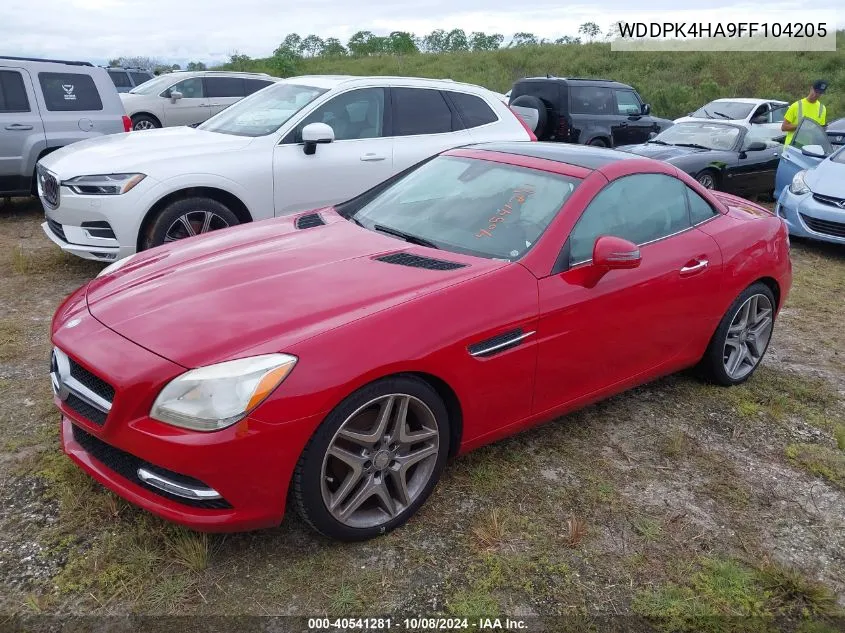 2015 Mercedes-Benz Slk 250 VIN: WDDPK4HA9FF104205 Lot: 40541281