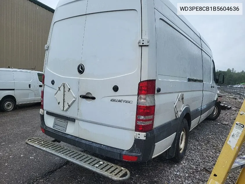 2011 Mercedes-Benz Sprinter S High Roof VIN: WD3PE8CB1B5604636 Lot: 40283906