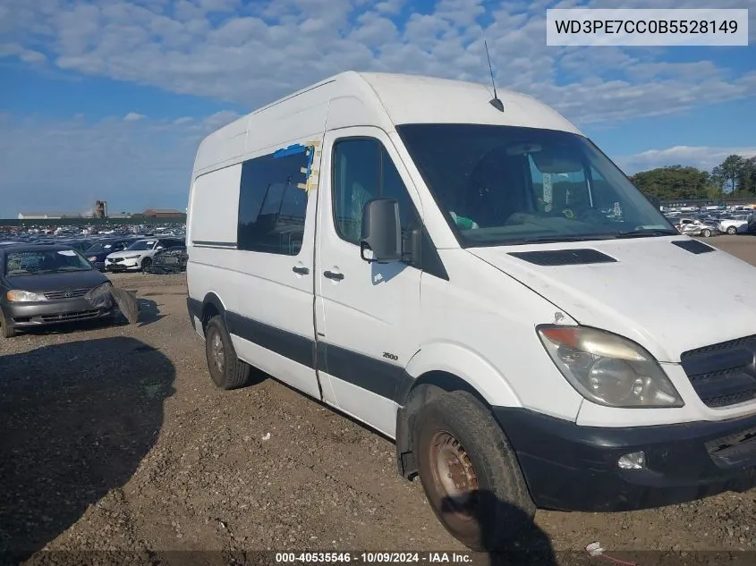 2011 Mercedes-Benz Sprinter 2500 2500 VIN: WD3PE7CC0B5528149 Lot: 40535546