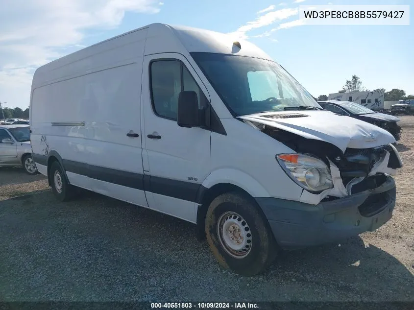 2011 Mercedes-Benz Sprinter 2500 High Roof VIN: WD3PE8CB8B5579427 Lot: 40551803