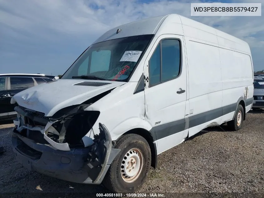 2011 Mercedes-Benz Sprinter 2500 High Roof VIN: WD3PE8CB8B5579427 Lot: 40551803