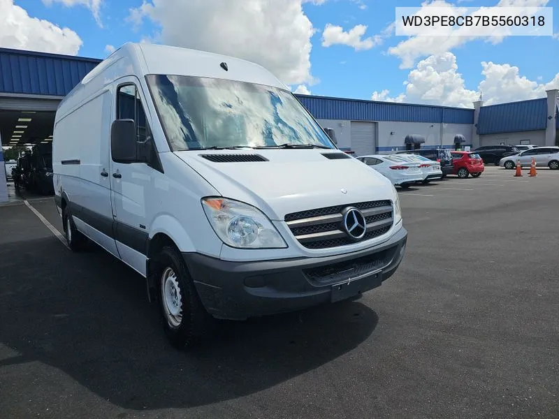 2011 Mercedes-Benz Sprinter 2500 High Roof VIN: WD3PE8CB7B5560318 Lot: 40581203