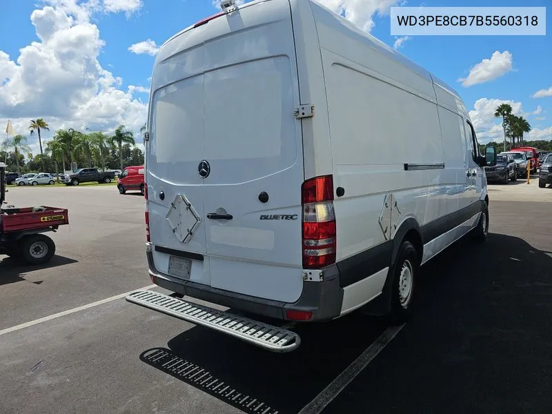 2011 Mercedes-Benz Sprinter 2500 High Roof VIN: WD3PE8CB7B5560318 Lot: 40581203